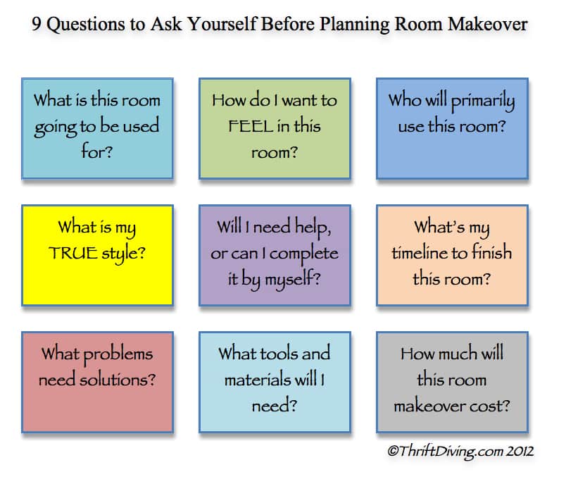 9 Questions to Ask Yourself Before Planning a Room Makeover Thrift
