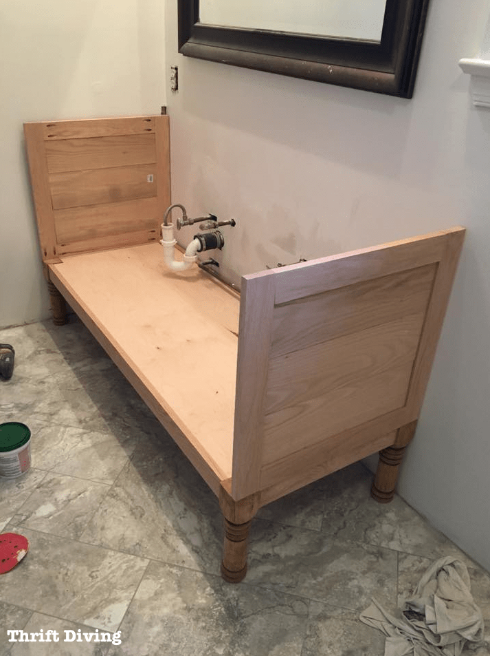 How to Build a 60\u0026quot; DIY Bathroom Vanity From Scratch