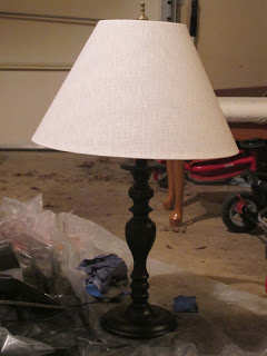 Thrifted Lamp Makeover - Ugly black lamp