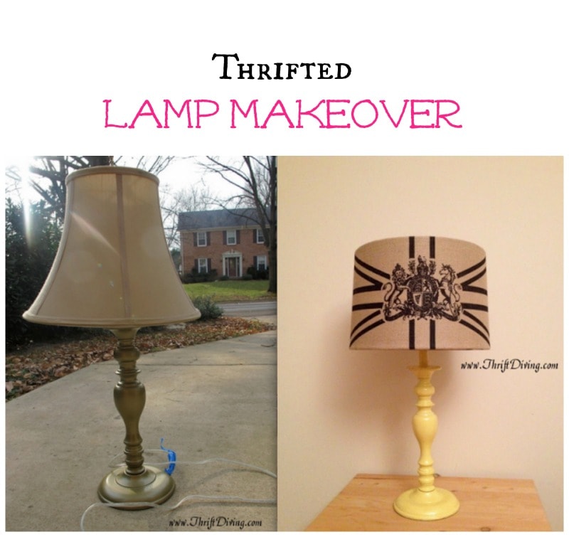 An Ugly Lamp From The Thrift S, Redo Old Lamp Shades