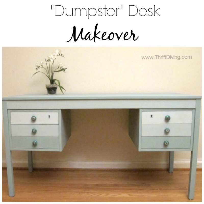 Dumpster Desk Makeover - Desk saved from the trash gets a makeover.