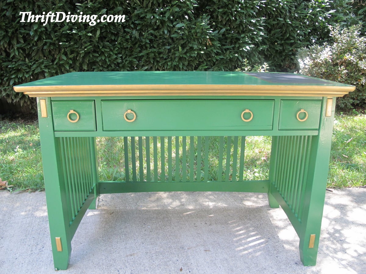 green gold desk