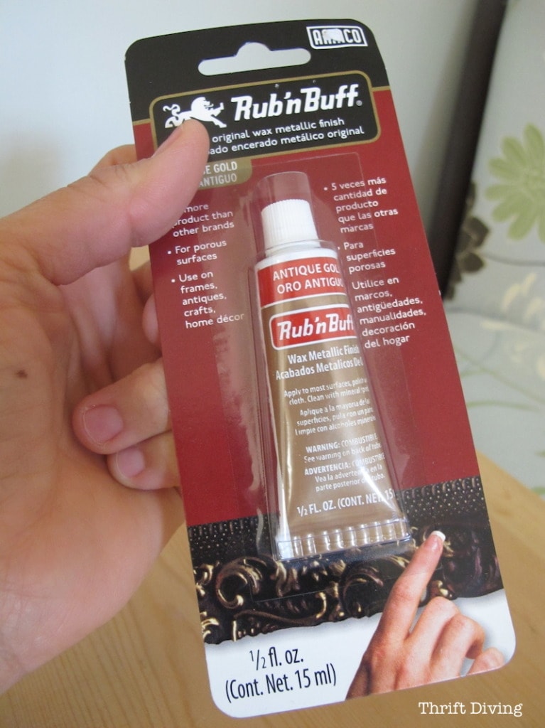 Use Rub 'n Buff to change the appearance surfaces: wood, metal, and more. - Thrift Diving