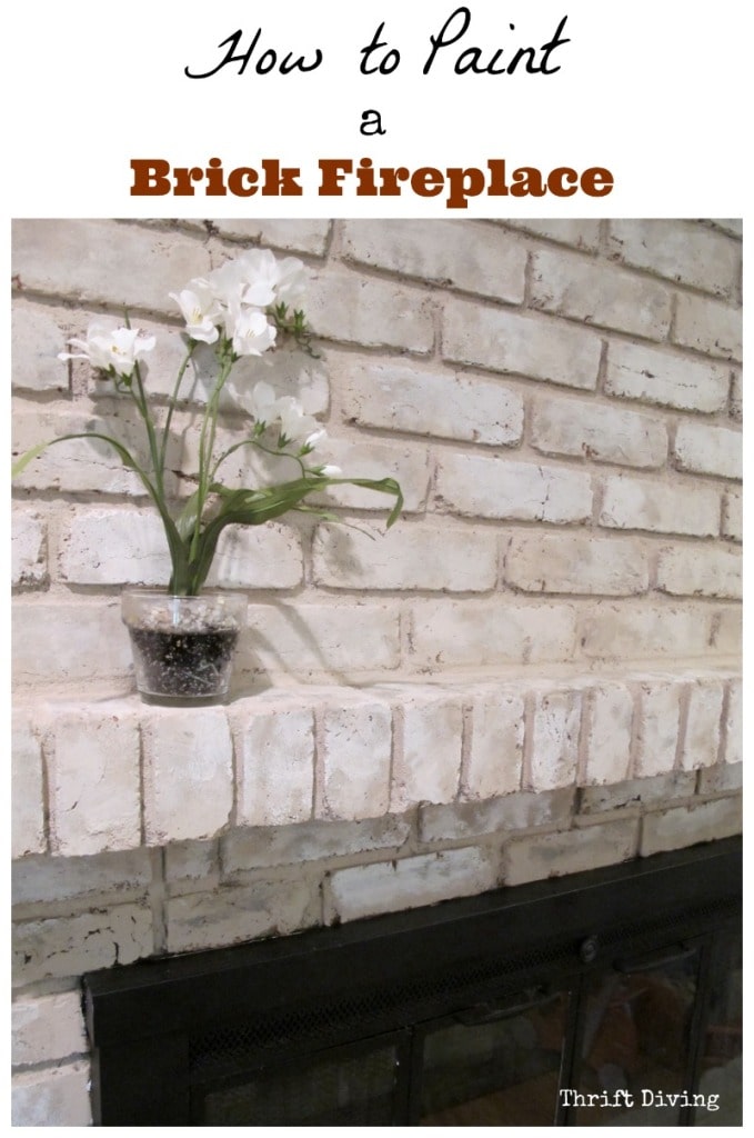 How To Paint A Brick Fireplace With, How To Paint Old Brick Fireplace