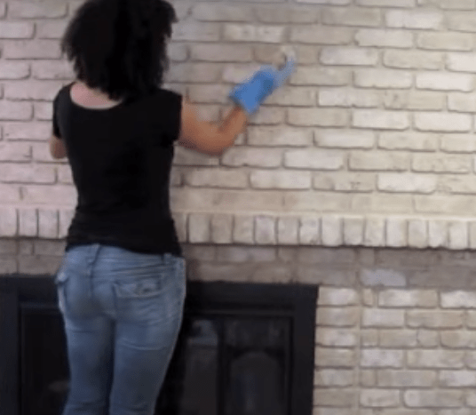 How to paint a brick fireplace - lighter highlight color