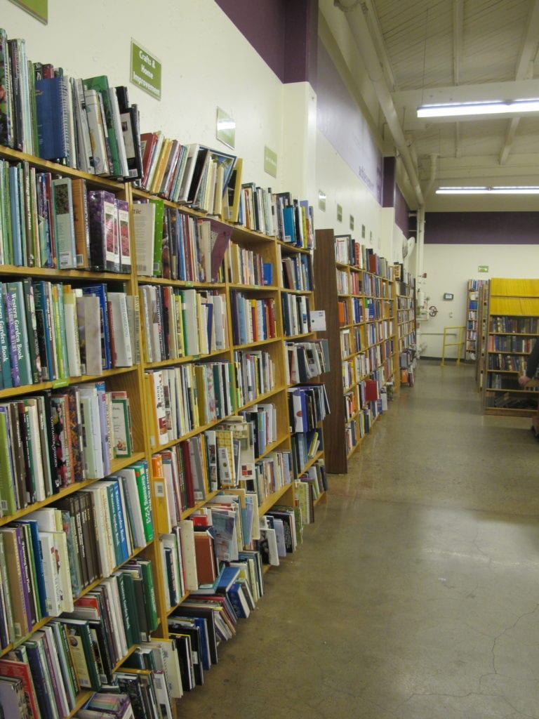 Best thrift store in Seattle - Rows and rows of books. - Thrift Diving