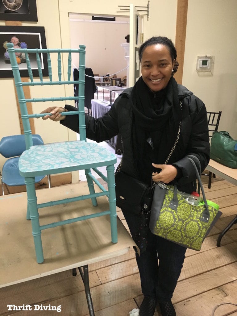 Furniture Painting Classes in Maryland MD Virginia VA Washington DC - Chair makeover