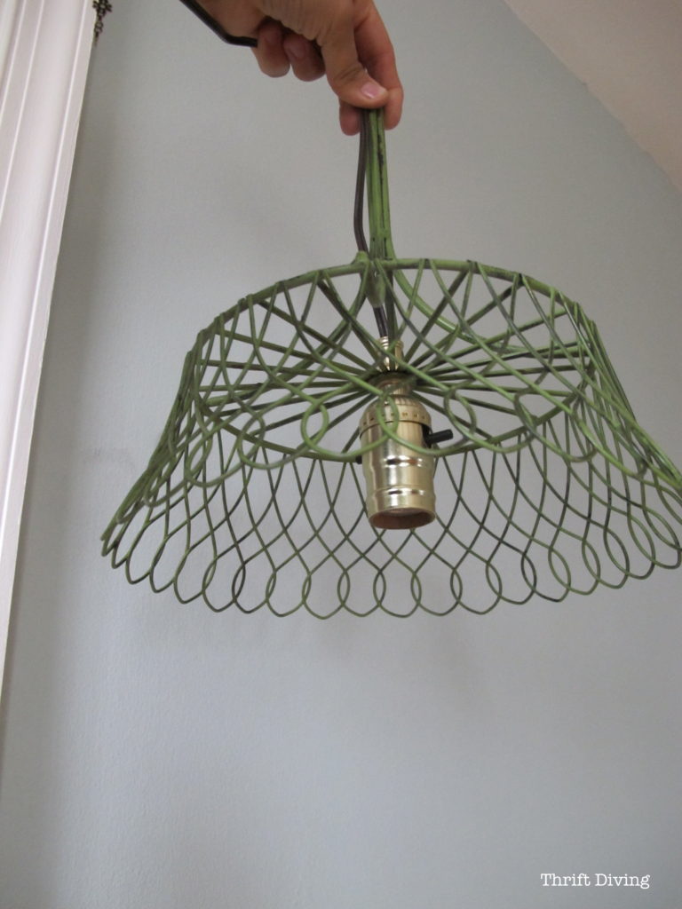 How to Make a DIY Pendant Lamp - Thrift Diving Blog_7
