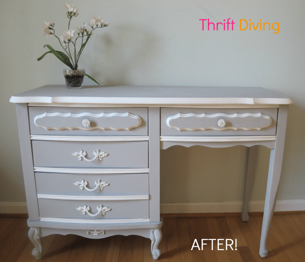 French Provincial Desk Makeover