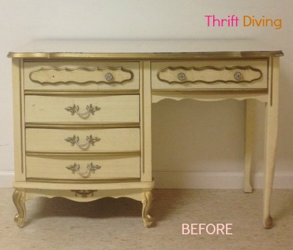 French Provincial Desk BEFORE11