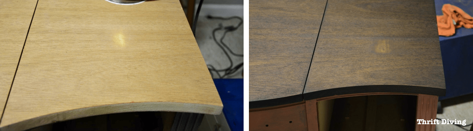 How to Strip Furniture and Stain Wood - Be careful when sanding wood with an orbital sander so you don't damage the wood. Everything You Wanted to Know About Furniture Stripping If You're a Newbie - Thrift Diving 