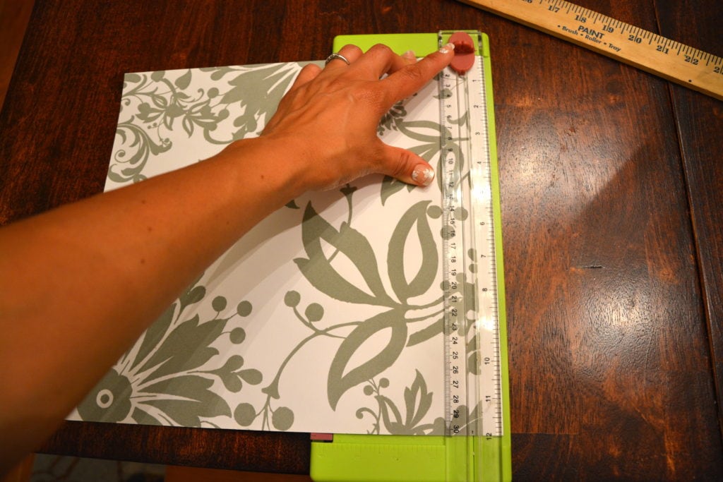 How to Make a Gift Box From Scrapbook Paper - Trim paper if it's not 12 x 12. - Thrift Diving