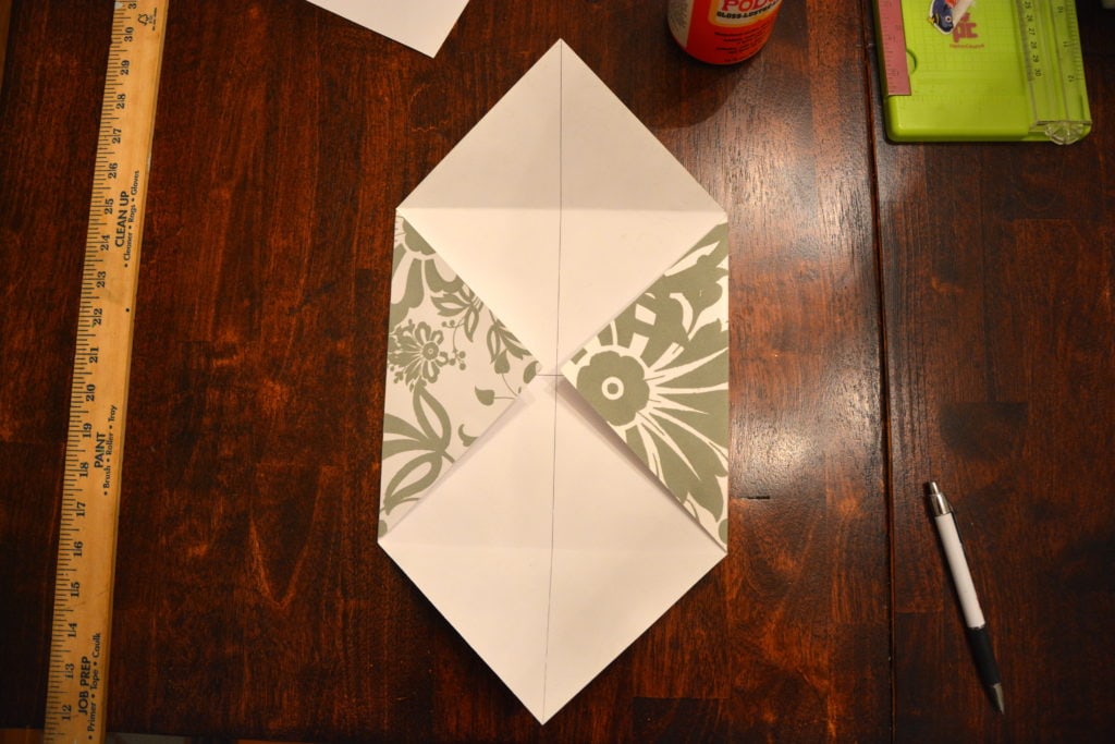 How to Make a Gift Box From Scrapbook Paper - Open the top and bottom. - Thrift Diving