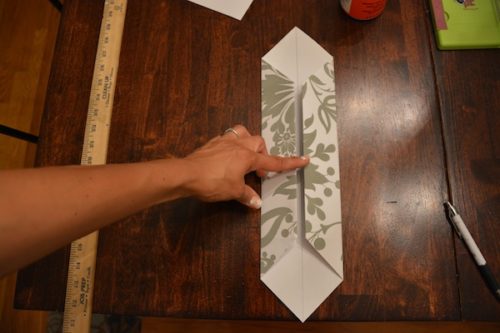 How to Make a Gift Box From Scrapbook Paper - Fold both sides in to the center line. - Thrift Diving