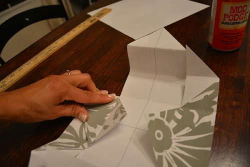 How to Make a Gift Box From Scrapbook Paper - Fold the flaps in on themselves. - Thrift Diving