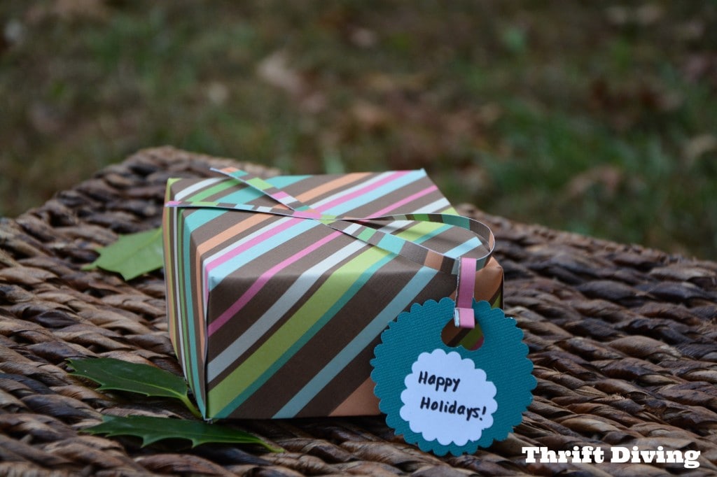 How to Make a Gift Box From Scrapbook Paper - See the video tutorial. - Thrift Diving