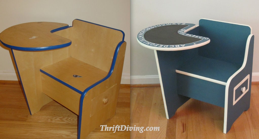 The makeover of a $5.00 thrifted kids chair. - Thrift Diving