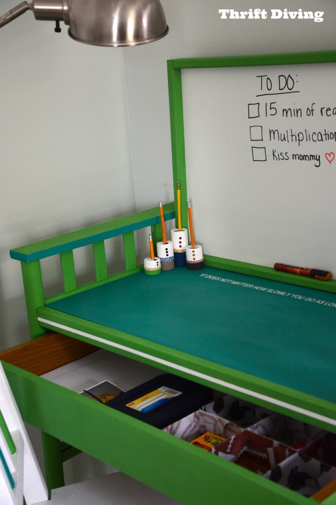Repurposed changing table: How to Repurpose a changing table into a desk - BEFORE and AFTER - Thrift Diving