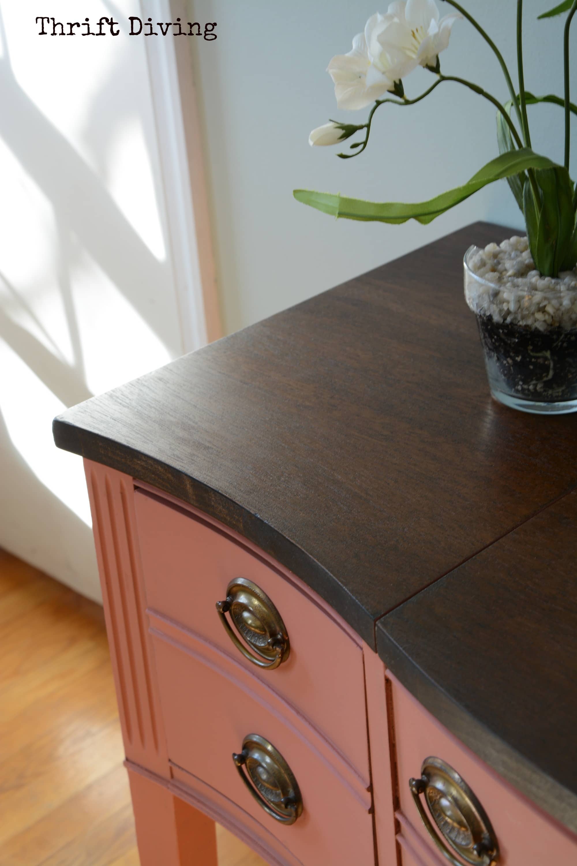 BEFORE and AFTER: Makeover of a Vintage Vanity - Thrift Diving Blog