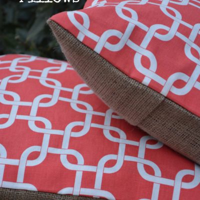 How to Make Pretty “No Sew” Pillow Covers