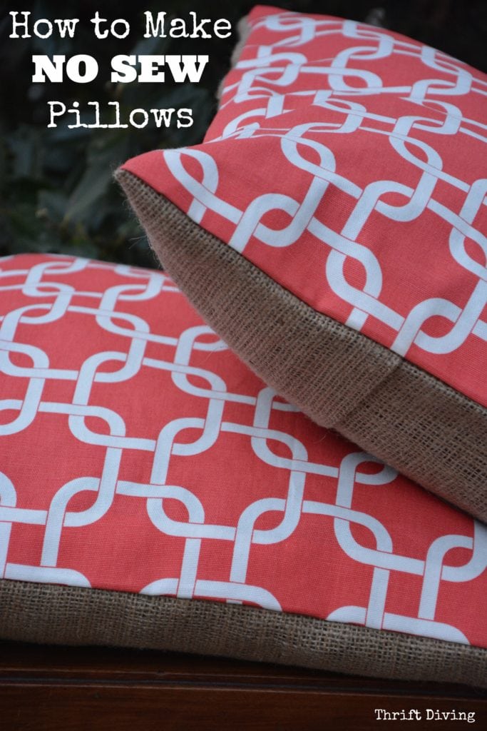 How To Make Pretty No Sew Pillow Covers - How To Make Seat Cushion Covers Without Sewing