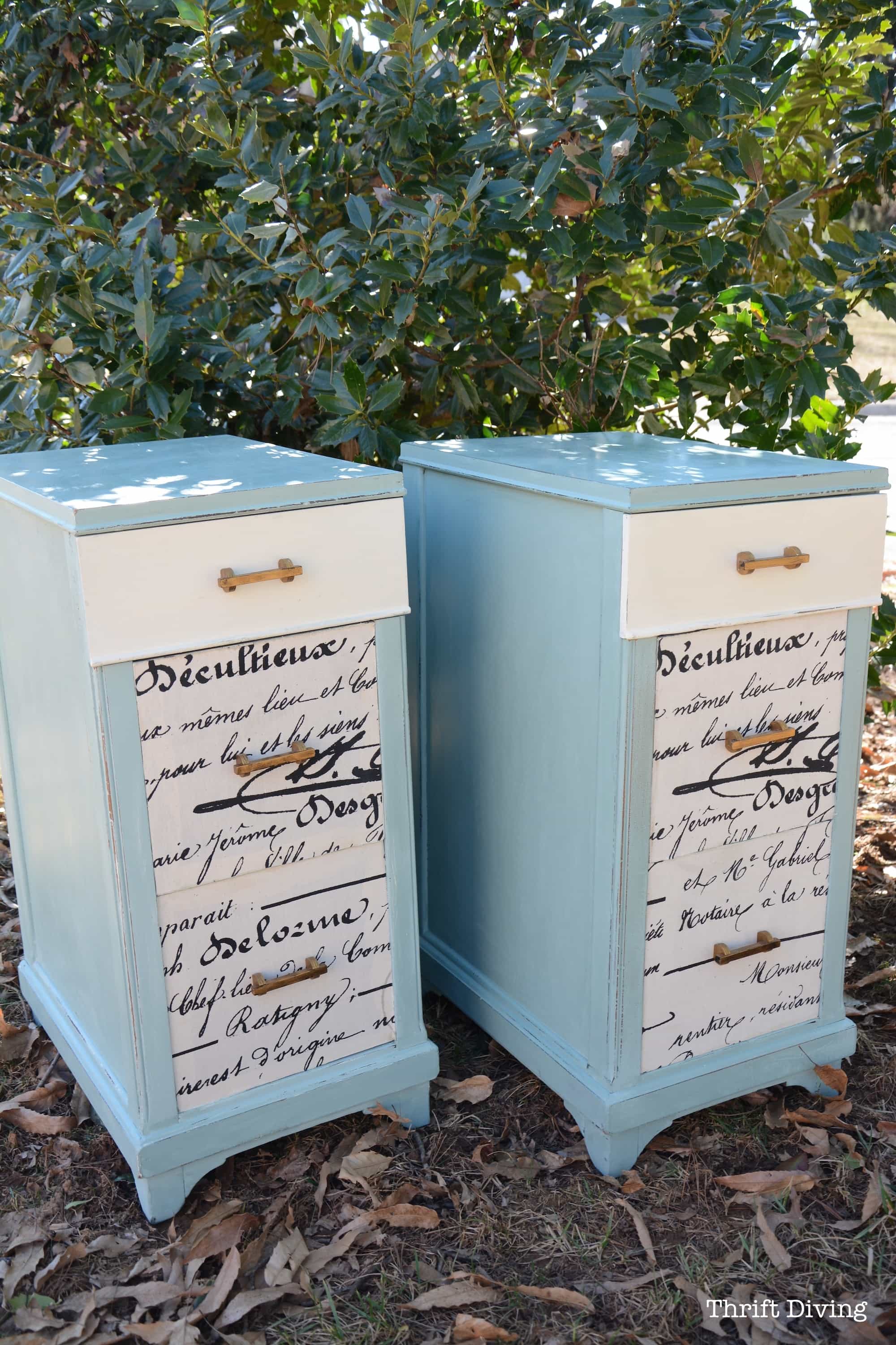 BEFORE & AFTER: Shabby French Bedside Tables