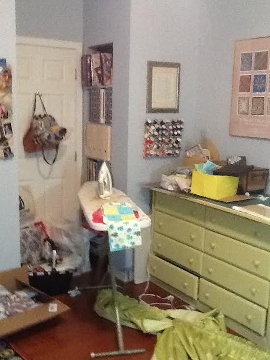 Stevi's sewing room needs reorganized.