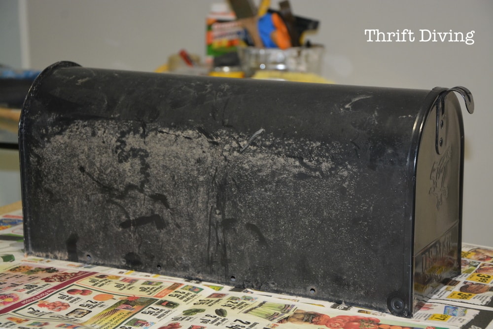 How to Build Paint and Install a Custom DIY Mailbox - Dirty mailbox. - Thrift Diving