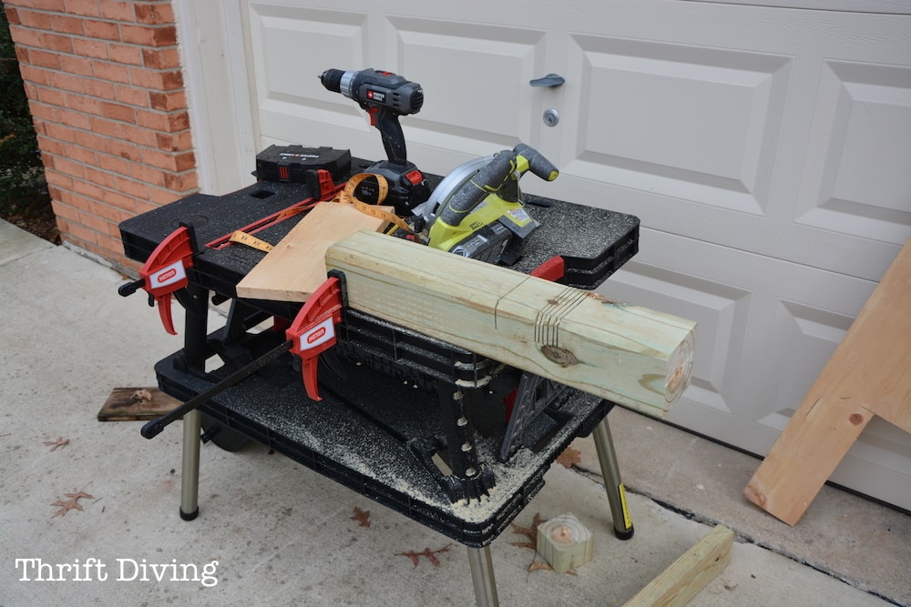 How to Build Paint and Install a Custom DIY Mailbox - How to cut a notch. - Thrift Diving