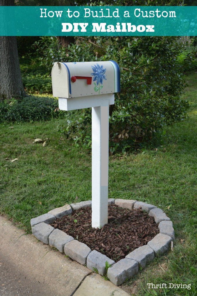 How to Build Paint and Install a Custom DIY Mailbox - AFTER - Thrift Diving