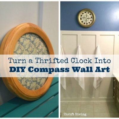 How to Make DIY Compass Wall Art Using an Old Clock