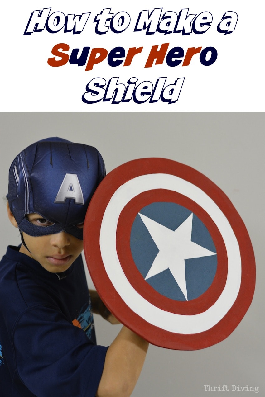How to Make a Superhero Shield - Captain America shield tutorial - Thrift Diving