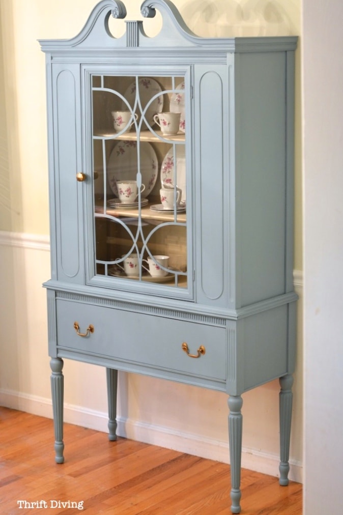 Before After My Painted China Cabinet Makeover