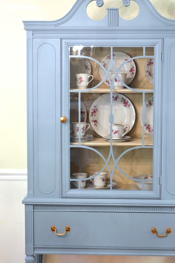 Before After My Painted China Cabinet Makeover