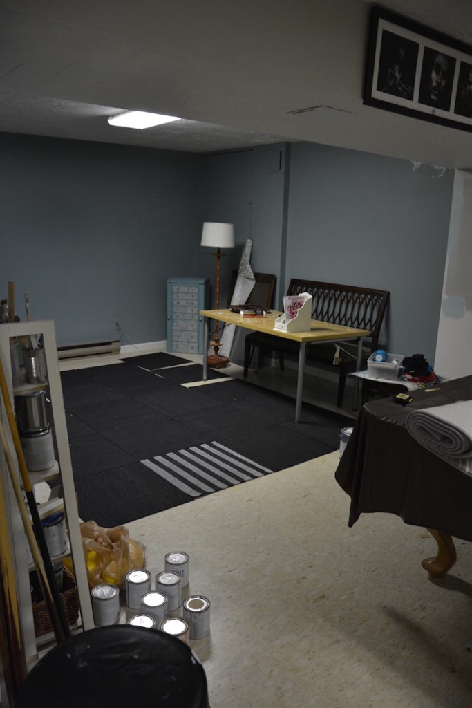 Basement Office Makeover - Turn your cluttered basement into living space and a basement office. - Thrift Diving