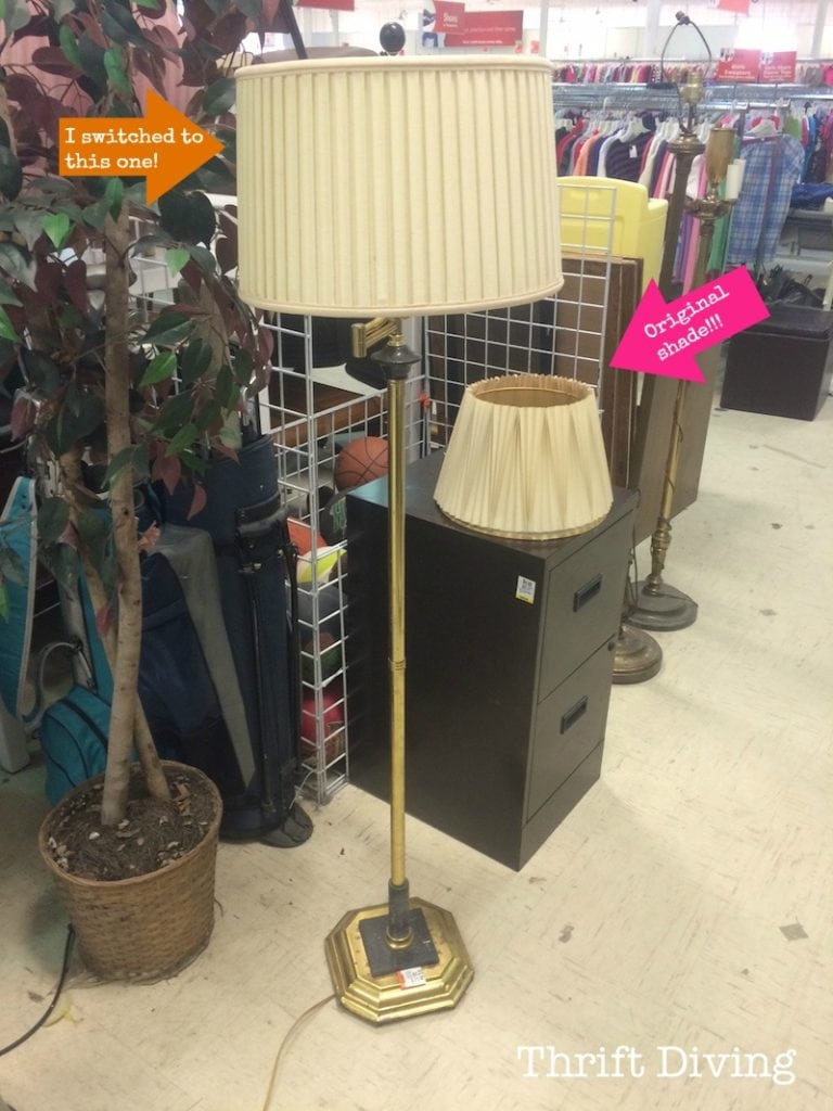 Ugly Lamp - Thrift Store Lamp Makeover - BEFORE - Thrift Diving