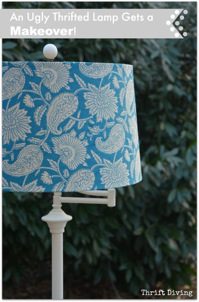 Ugly Lamp - Thrift Store Lamp Makeover - AFTER - Thrift Diving