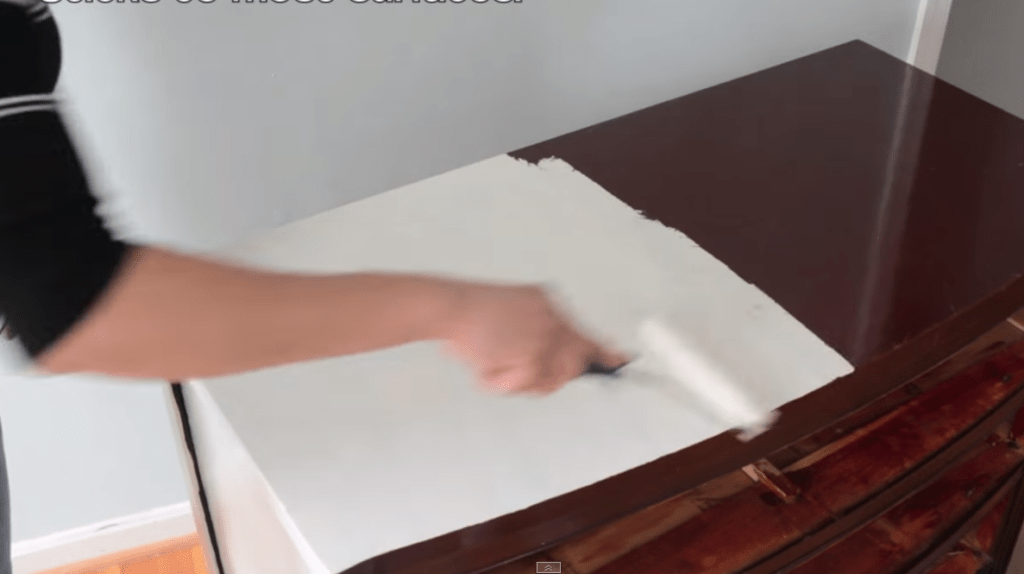 Use a brush or a roller to paint on furniture - Thrift Diving blog