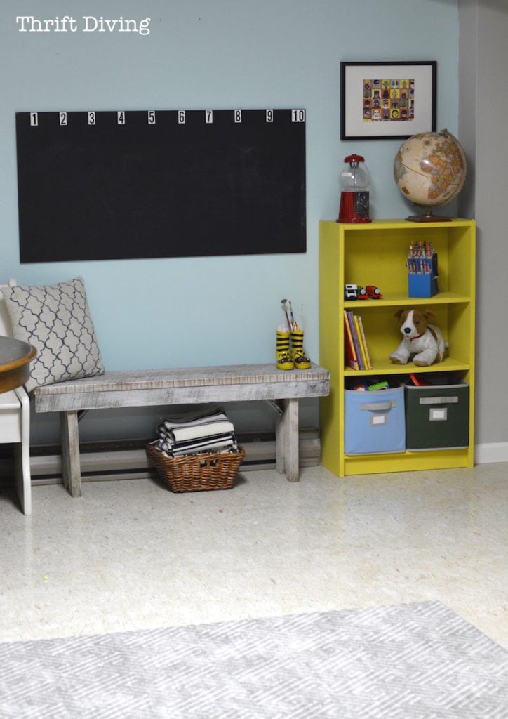 Create space for a kids area in the basement