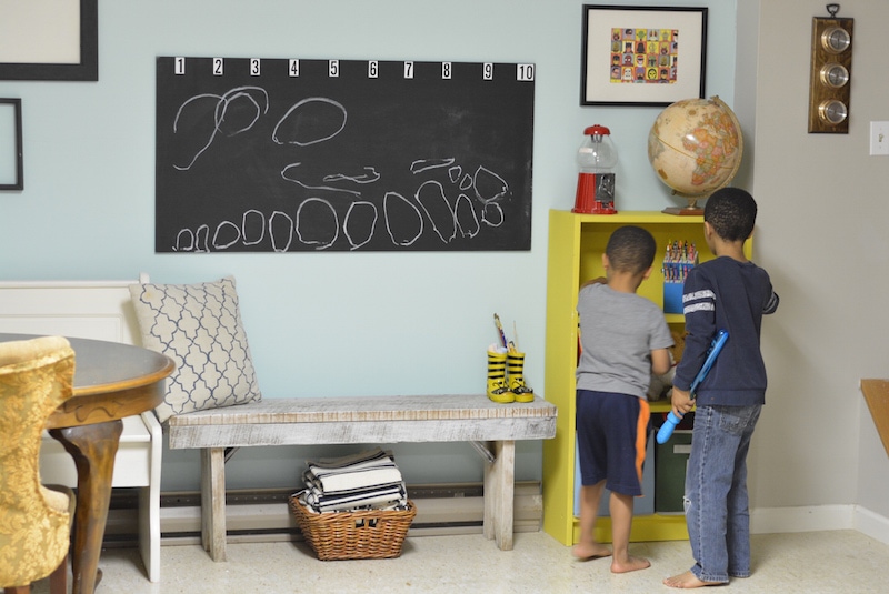 DIY chalkboard for a kids area or playroom