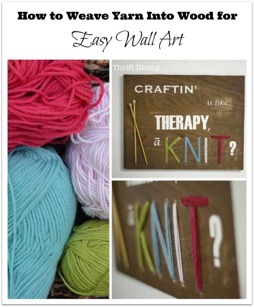 How to Weave Yarn Into Wood for Easy Wall Art