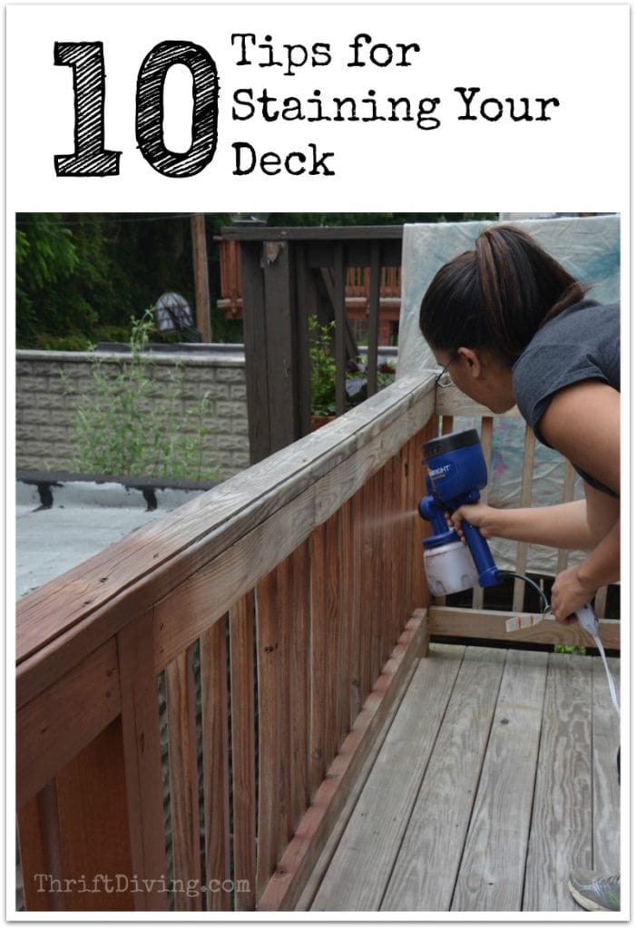 10 tips for staining your deck - Thrift Diving