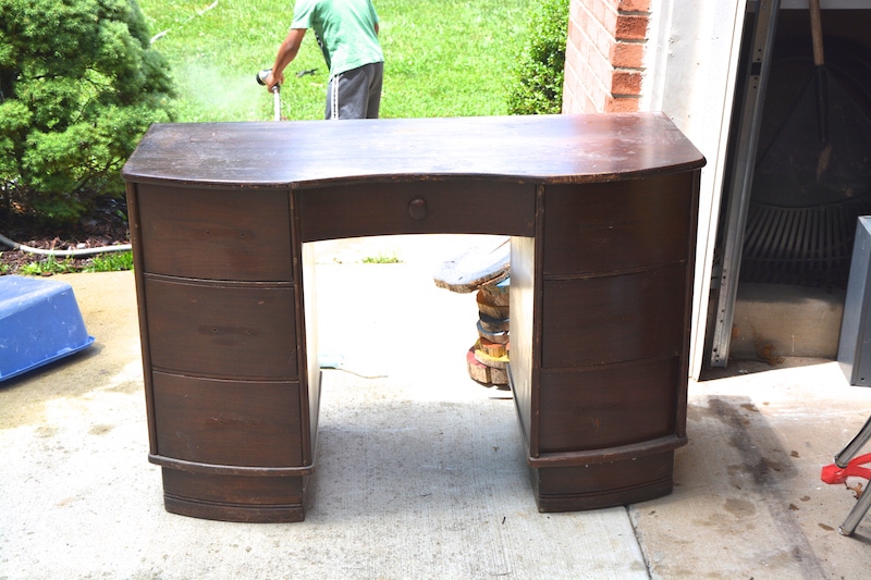 DIY Desk Makeover - Thrift Diving - This thrift store find was only $11!