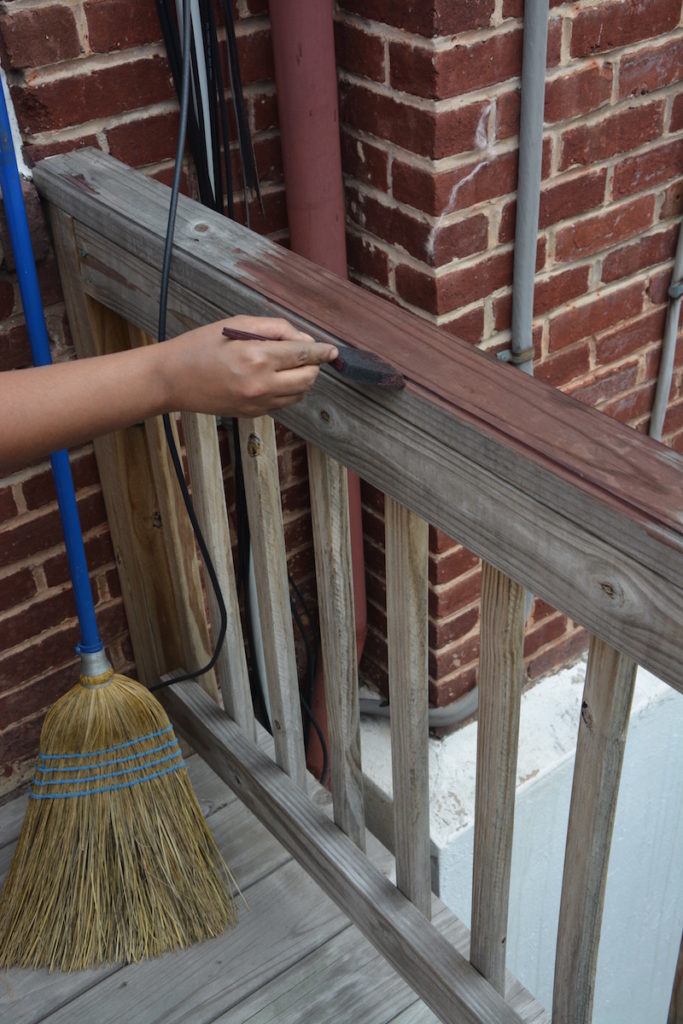Deck Staining Tips - Be sure to do a test spot first - Thrift Diving