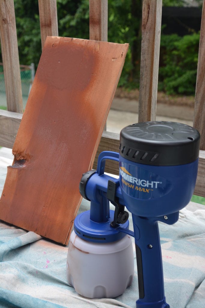 Deck Staining Tips - Test your spray pattern before you begin - Thrift Diving