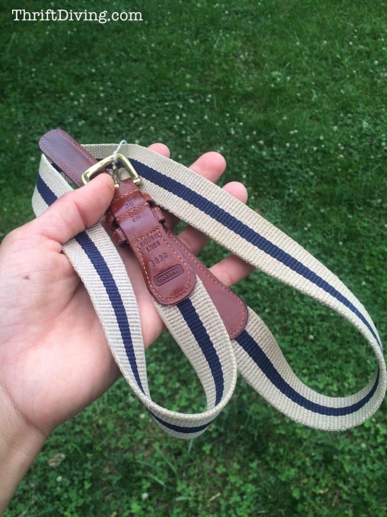 Best Thrift Stores in Maryland - ThriftDiving.com -Coach belt for $3