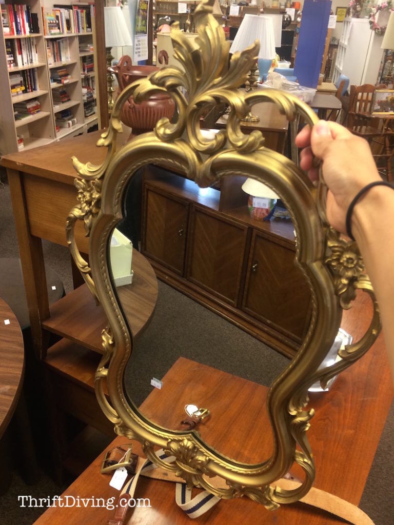 Best Thrift Stores in Maryland - ThriftDiving.com - Pretty mirror, $12