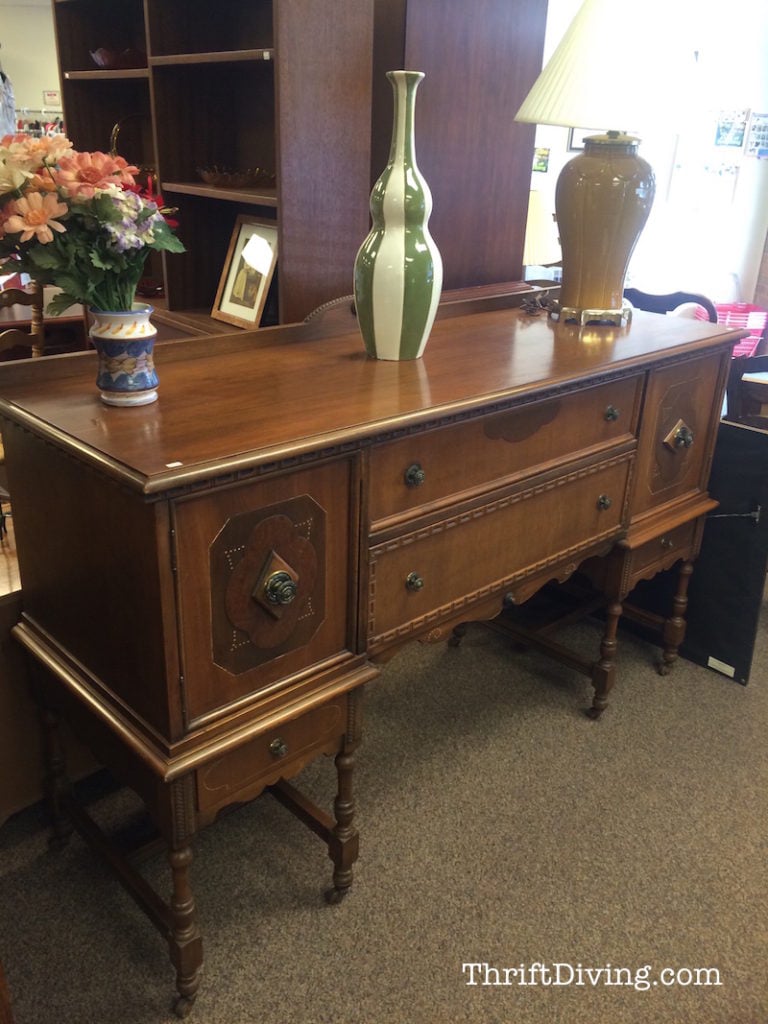 Best Thrift Stores in Maryland - ThriftDiving.com - Pretty vintage buffet