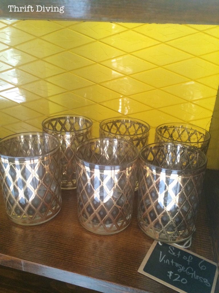 Cedar and Cotton Thrift Store in Baltimore - Vintage gold glasses - Thrift Diving
