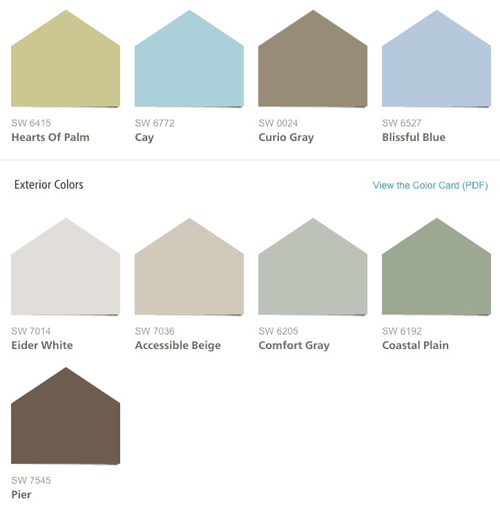 Sherwin Williams Coast Cool Color Palette - Great for any room!